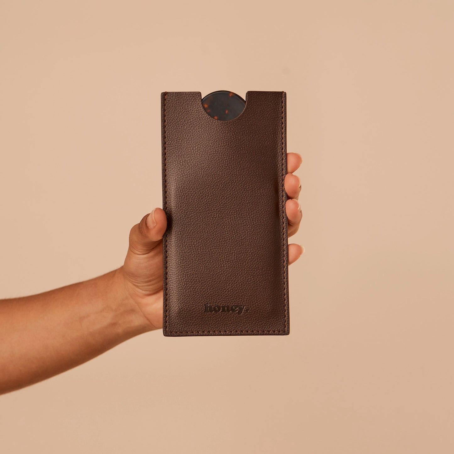 Afro Comb in Vegan Leather Sleeve