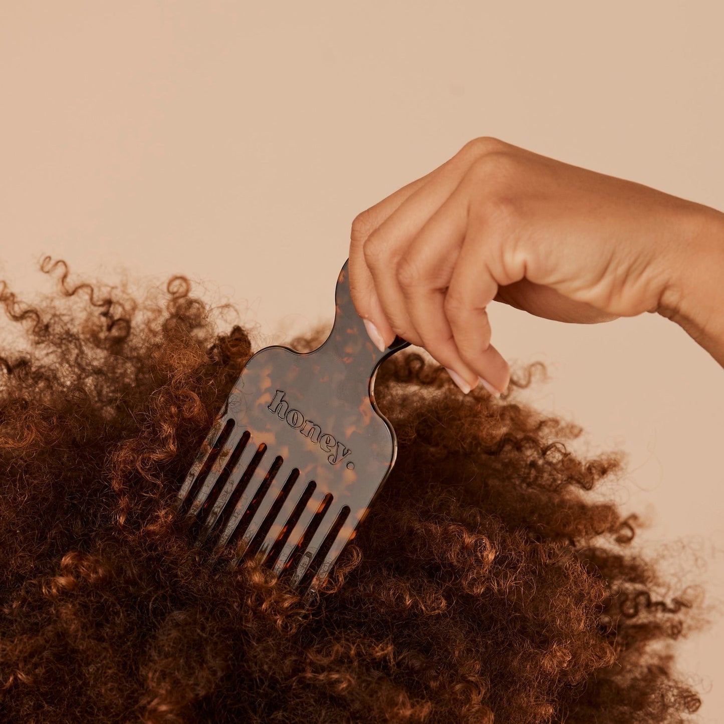 Curly Hair Afro Comb Tortoise Shell